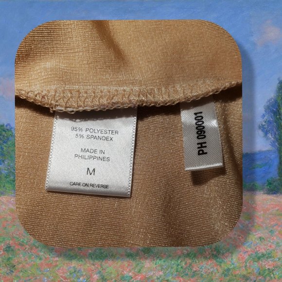 New York & Company Gold Shimmer Blouse size M - Picture 5 of 6